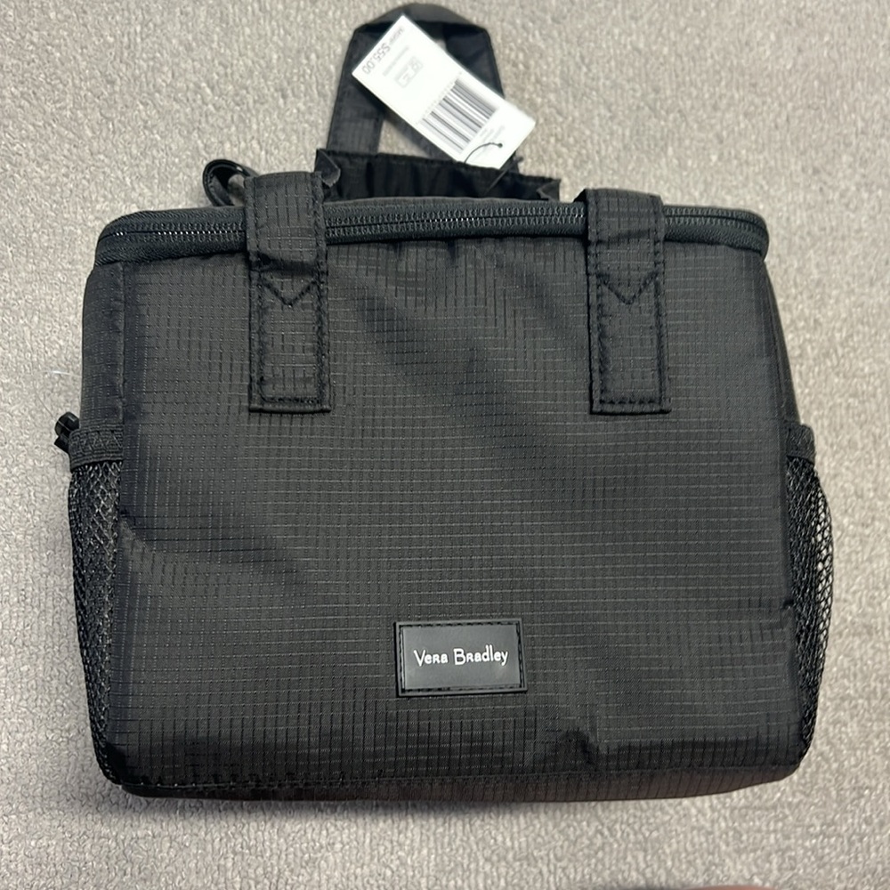 Vera Bradley Black Lunch Cooler Bag NWT